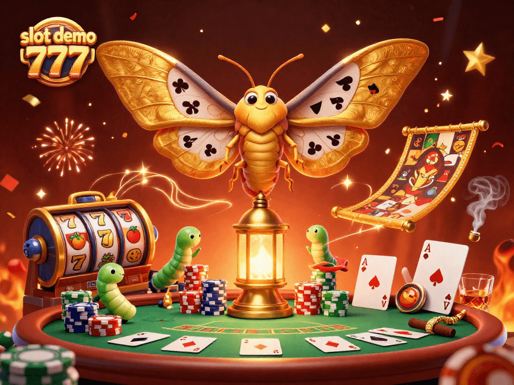 Engage with slot demo 777 as vibrant casino elements and characters create a lively gaming atmosphere.