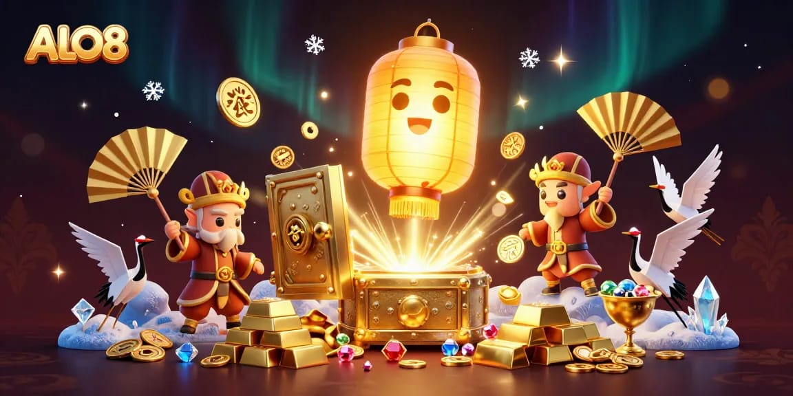 Win jackpots at ALO8 with immersive casino experiences featuring lucky symbols and golden treasures.