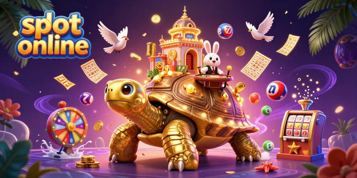 Terlibat dalam aksi slot online yang memikat dengan elemen berwarna-warni dan suasana kasino yang meriah.