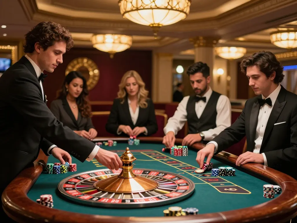 Jilipinas players placing bets at a thrilling roulette table in an elegant casino atmosphere.