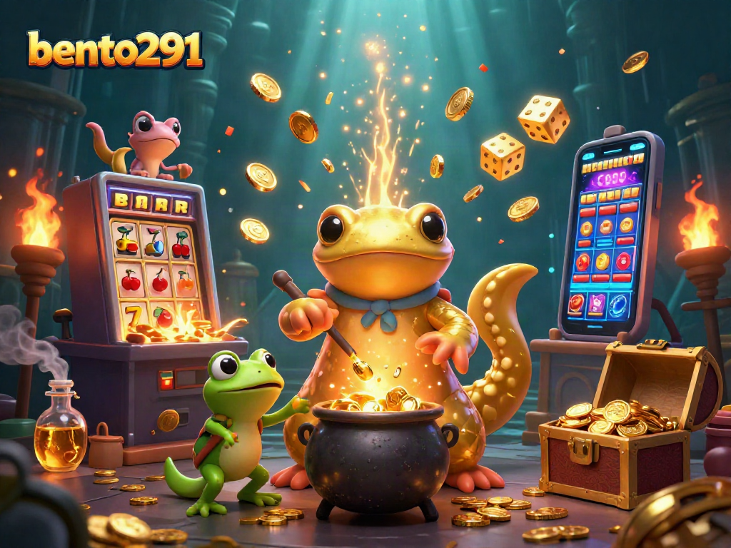 Bento291 reveals treasures as the golden salamander alchemist creates winning magic in the casino.