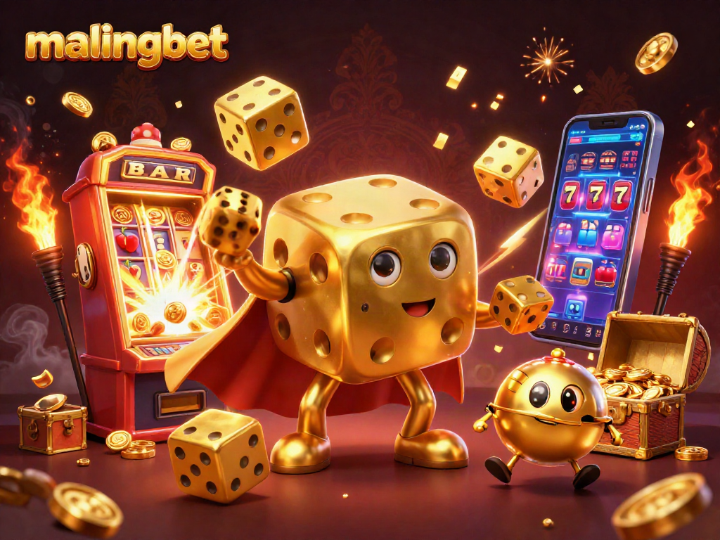 Menangkan pengalaman judi dengan malingbet, dadu emas dan mesin slot berkilauan.