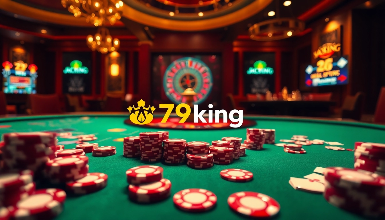 Experience high-stakes gaming at 79king with vibrant casino tables and thrilling roulette action.