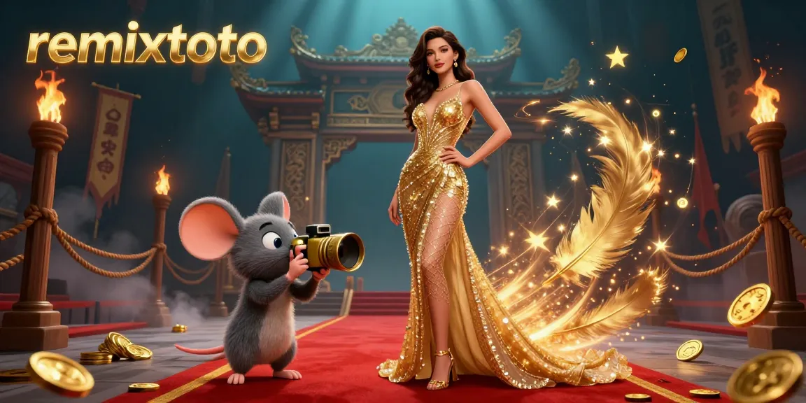 Experience the excitement of remixtoto with an immersive 3D casino scene illustrating thrilling gambling elements and golden effects.