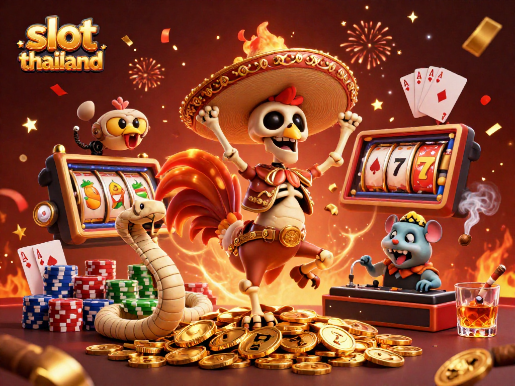 Experience excitement with slot thailand, featuring vibrant characters and engaging casino elements.