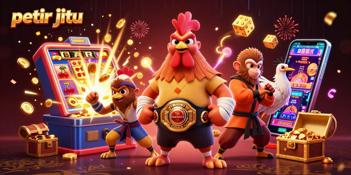 Permainan petir jitu yang menampilkan ayam Muay Thai dan monyet Shaolin dalam aksi kasino.