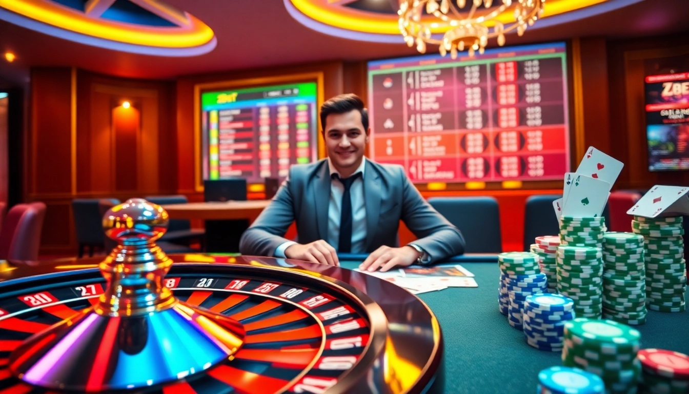 Experience the excitement of placing bets at zbet's online casino, featuring roulette and poker.