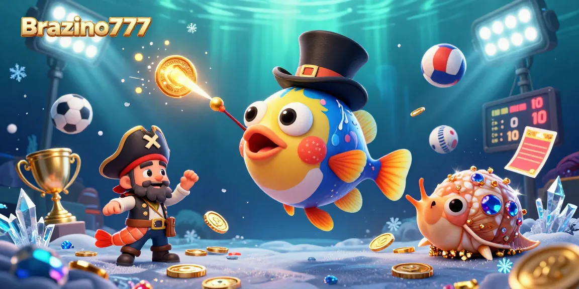 Brazino777 attracts players with a colorful underwater casino adventure featuring an anglerfish, a pirate shrimp, and a gem snail.