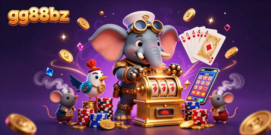 Engage in thrilling gameplay at GG88BZ with a steampunk-themed casino scene full of vibrant elements.