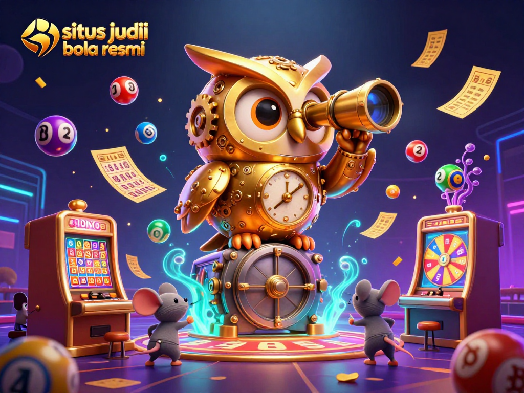 Experience your luck at situs judi bola resmi with vibrant casino elements in a dynamic digital scene.