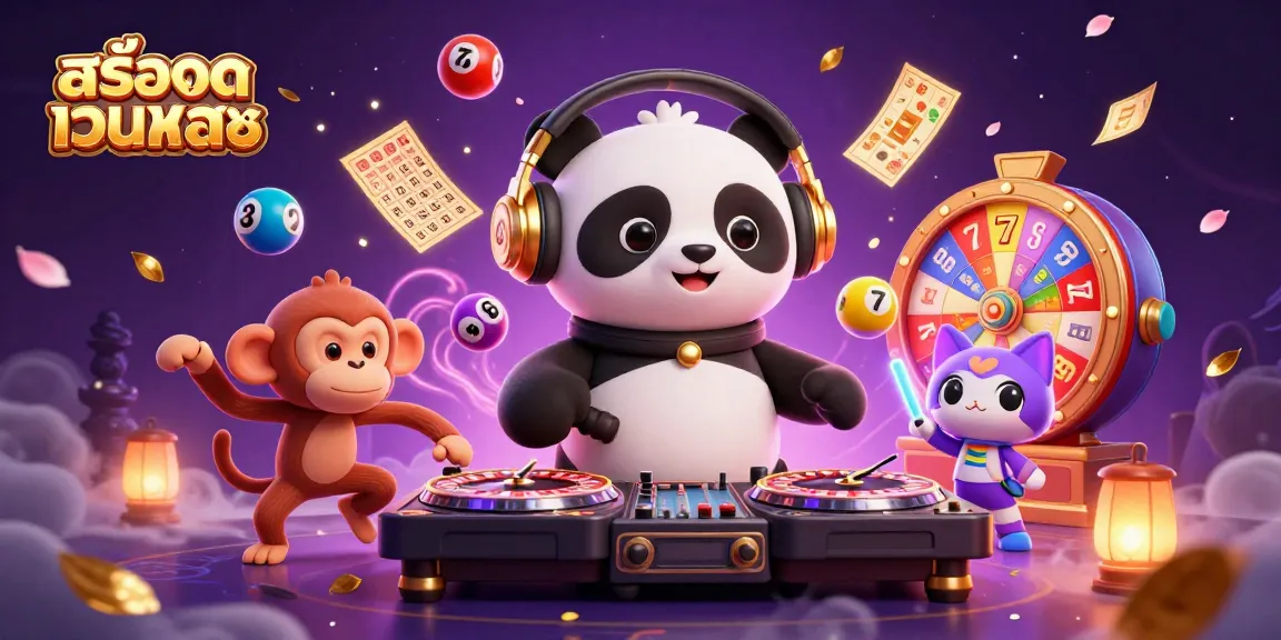 Spin the reels with excitement at สล็อตเว็บตรง featuring a DJ panda and lively casino scene.