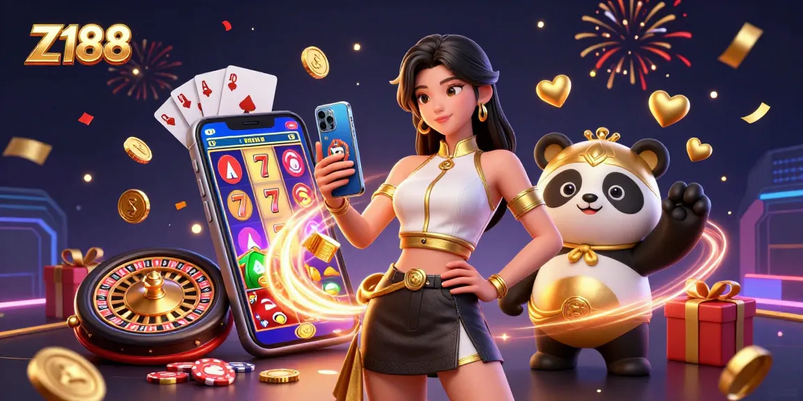 Z188 offers an engaging casino experience with an Asian theme, featuring games and exciting elements.