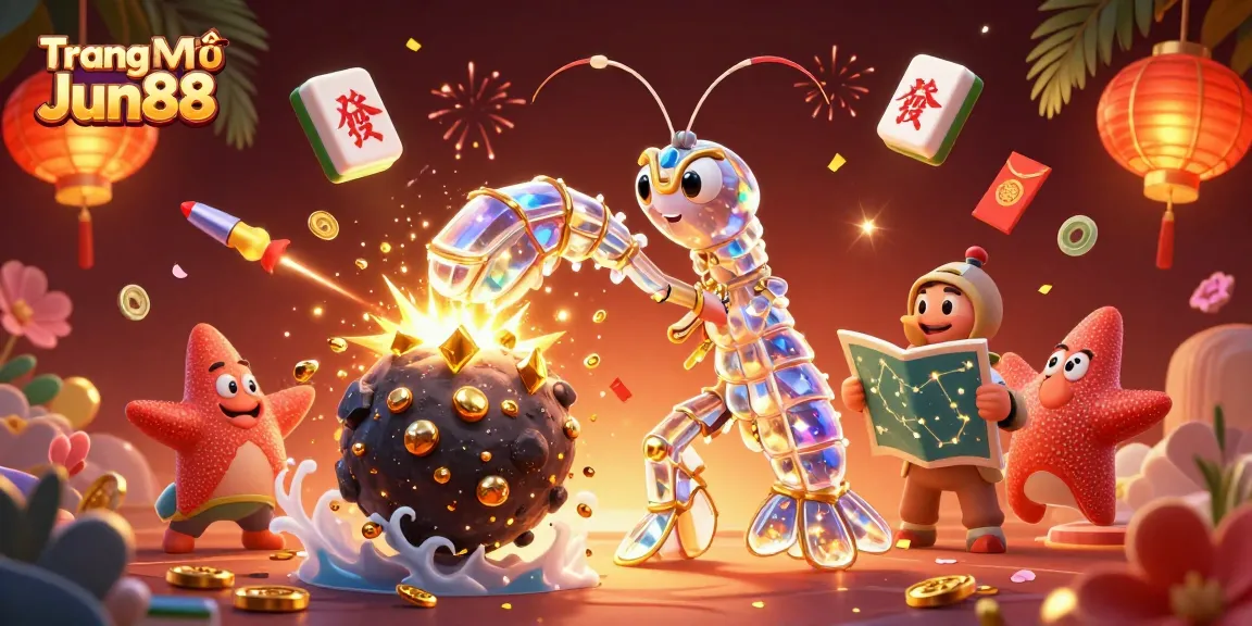 Experience thrilling wins at Trang Chủ Jun88 with vibrant casino elements and action-packed gaming scenes.