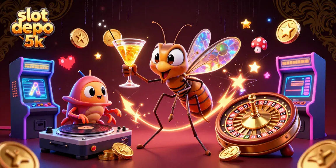 Experience thrilling games and big wins at slot depo 5k with vibrant characters and casino elements.