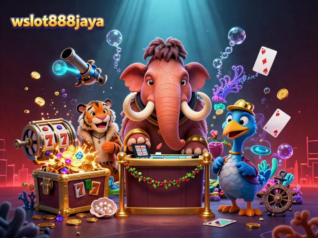 Bergabunglah dengan kegembiraan di wslot888jaya saat bouncer mamut mengawasi pintu kasino.