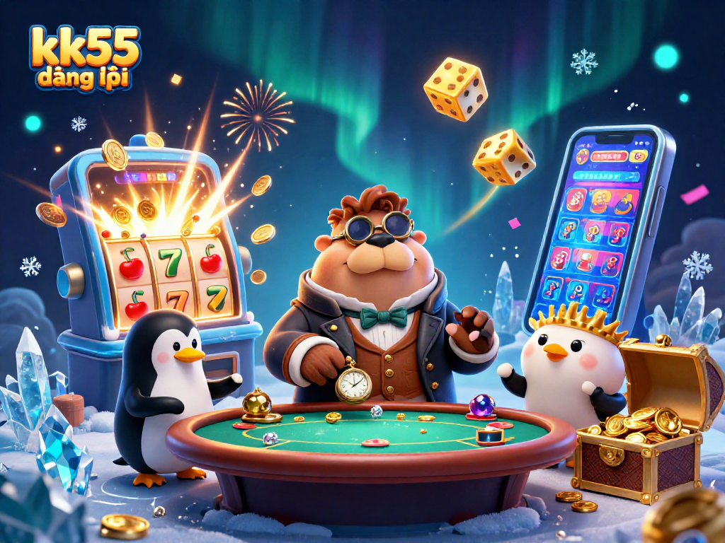 Experience thrilling action with kk55 đăng nhập as the jolly walrus plays poker with friends.