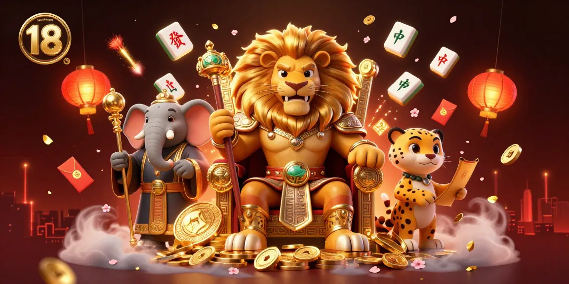 Engage with keonhacai 18 as a lion king rules the casino kingdom surrounded by riches and fortune.