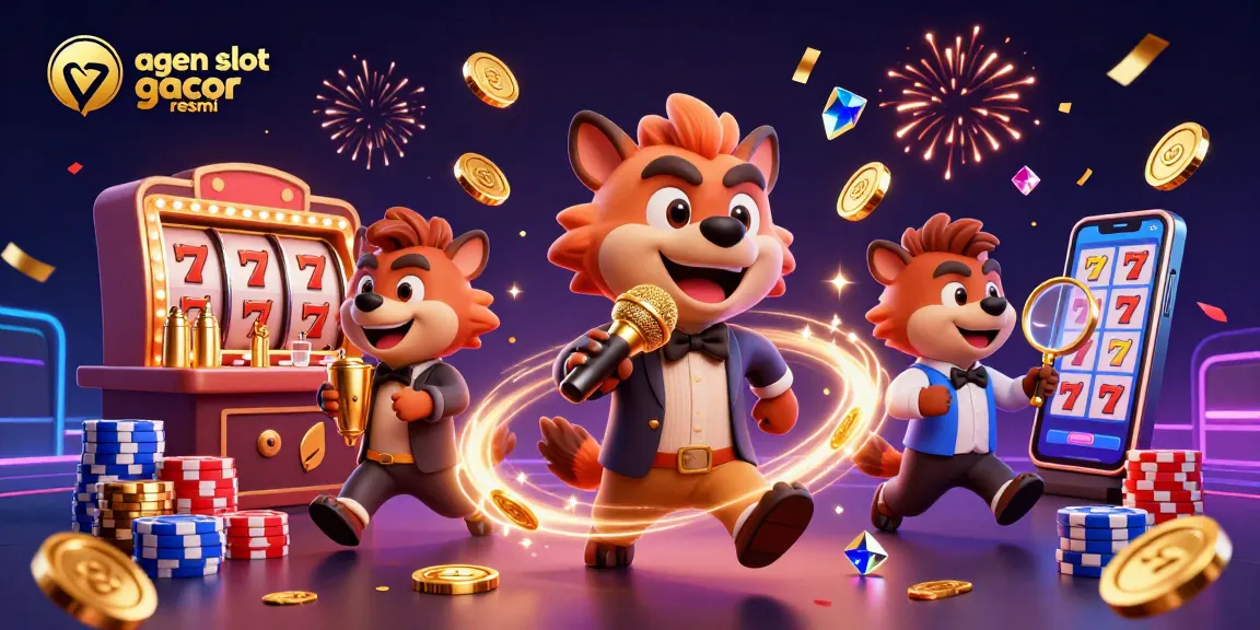 Spin and win with agen slot gacor resmi showcasing vibrant casino characters and exciting game elements.