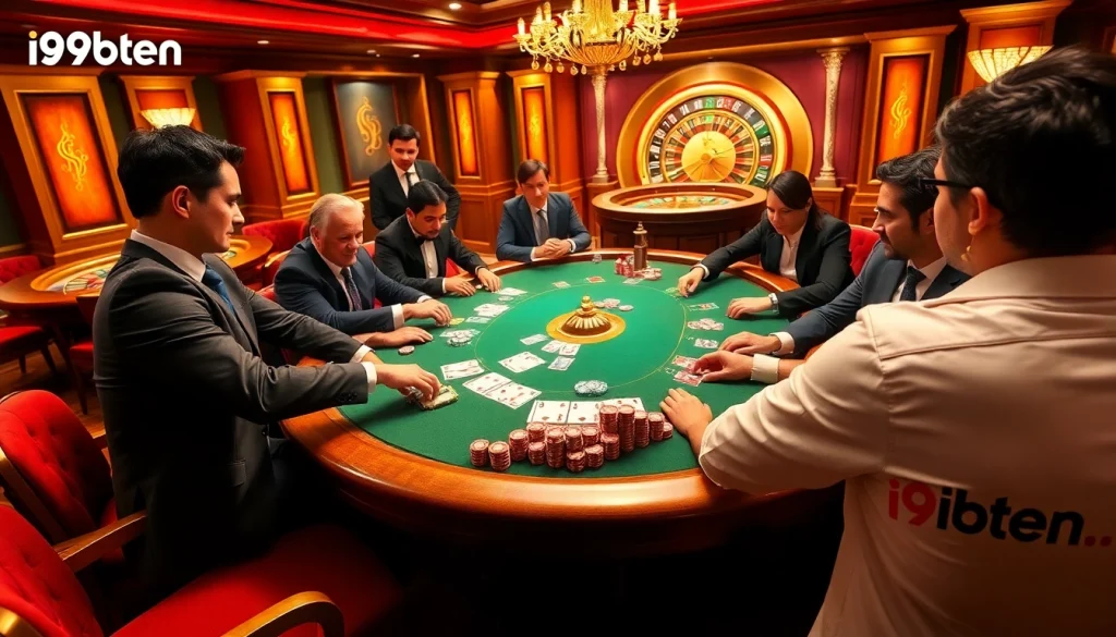 Experience the thrill of high-stakes gambling at i9bet.ren with vibrant poker action and casino excitement.